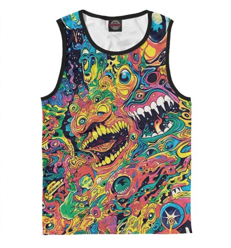 Майка с психоделическим принтом