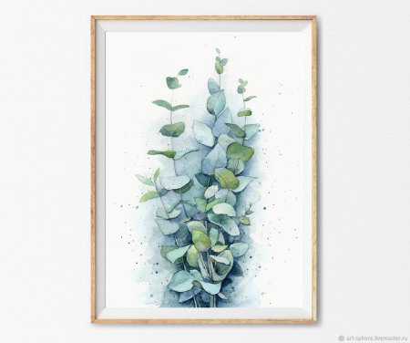 Эвкалипт акварель