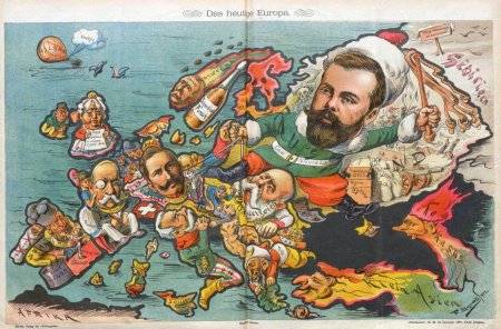 Карикатурные карты Европы 19 века