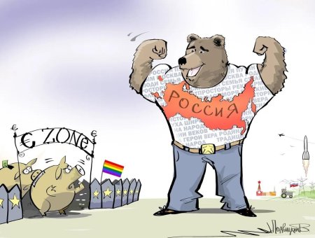 Западные карикатуры на Россию