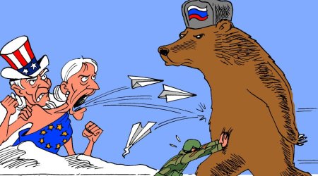 Россия и США карикатуры