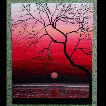 Пейзаж акрилом