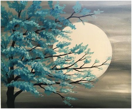 Пейзаж акриловыми красками