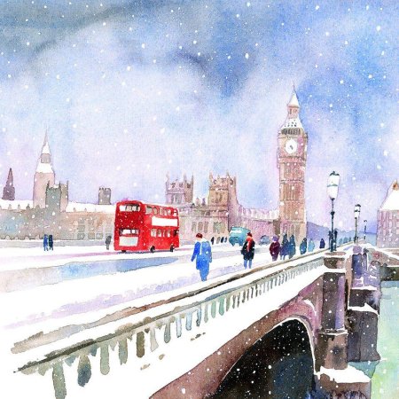 Снежный Лондон картина