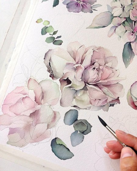 Наталья каданцева акварель