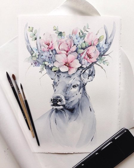 Наталья Каданцева акварель цветы