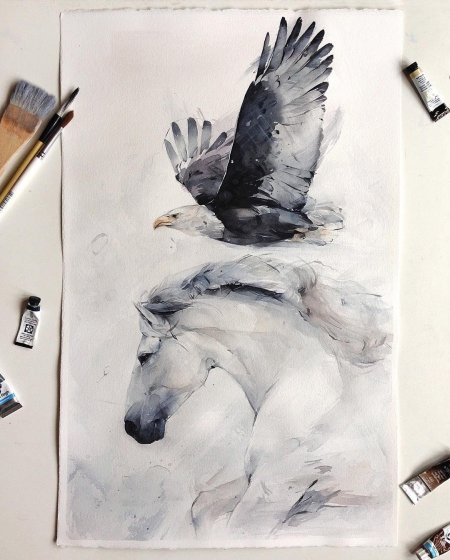 Наталья Каданцева акварель