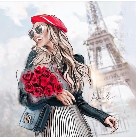 Модные иллюстрации девушек