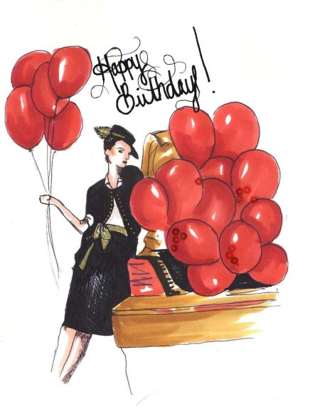 Стильное поздравление с днем рождения