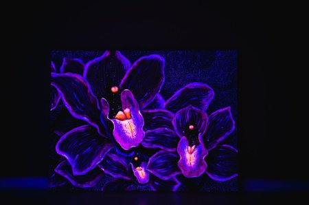 Картина светящаяся с цветами