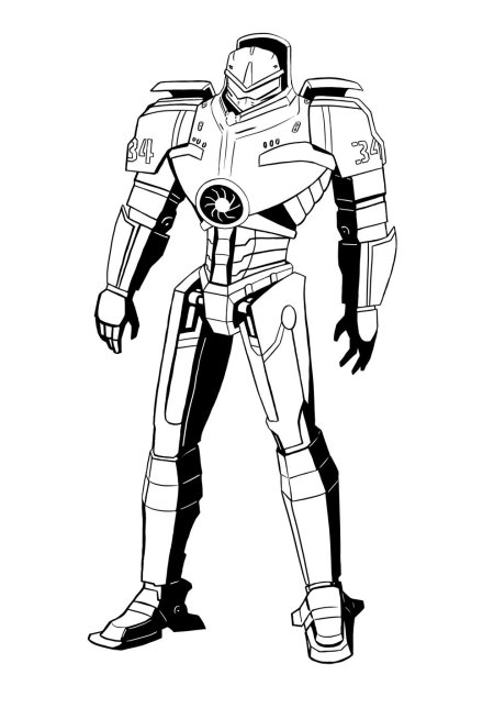 Раскраска робот Бродяга Тихоокеанский рубеж