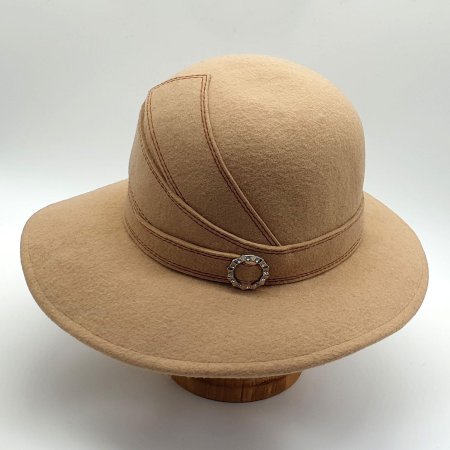 Шляпа Эконика бежевая фетровая