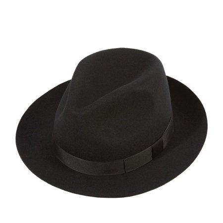 Черная шляпа с полями мужская