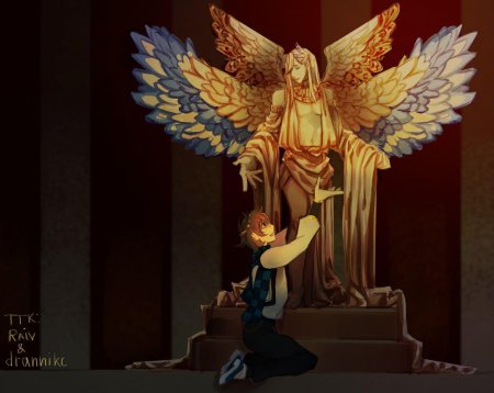 Статуя Бога фараона тринадцать огней