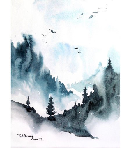 Акварельные пейзажи