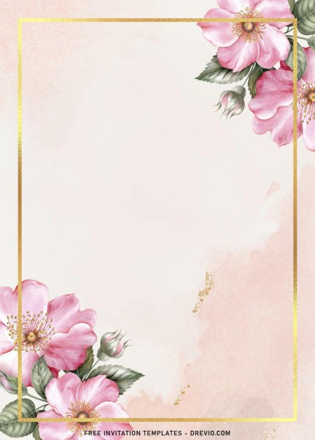 Цветочная рамка для пригласительных