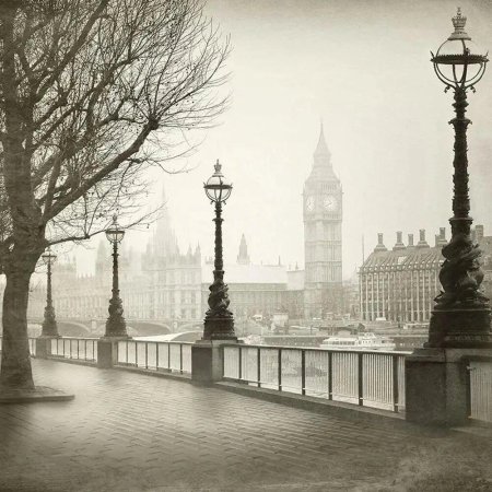 Городской пейзаж сепией