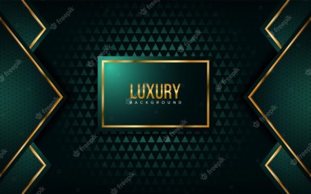 Фон изумрудный с золотом