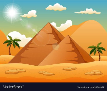 Пирамиды в египетской пустыне для детей