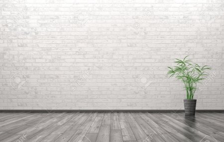 Пустая стена в интерьере