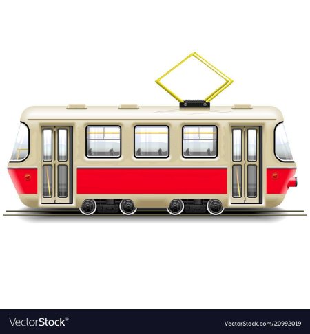 Трамвай вектор сбоку