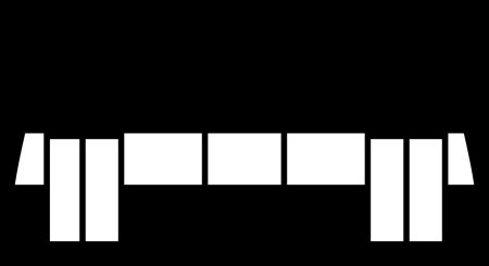 Трамвай контур вектор сбоку