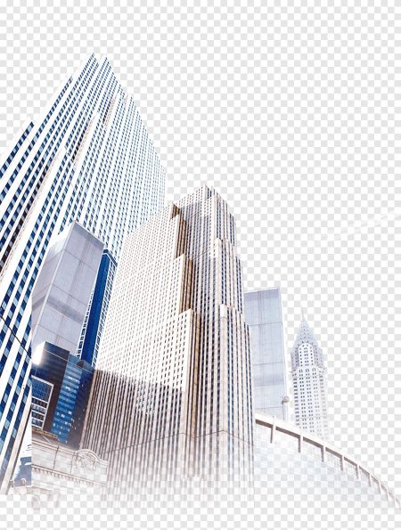 Небоскреб на белом фоне