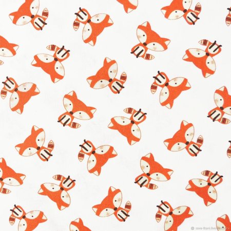 Ткань с лисичками