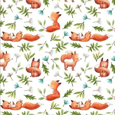 Ткань с лисичками