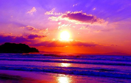 Закат на море