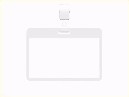 Бейджик на белом фоне