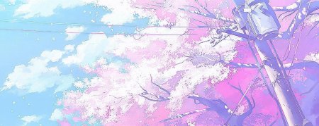 Фиолетовый баннер аниме