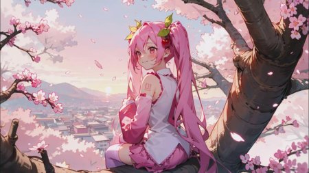 Сакура на закате