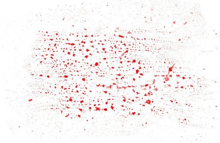 Мелкие брызги крови на белом фоне