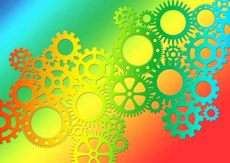 Разноцветные шестеренки