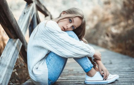 Фотосессия в свитере