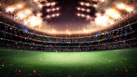 На футбольном стадионе