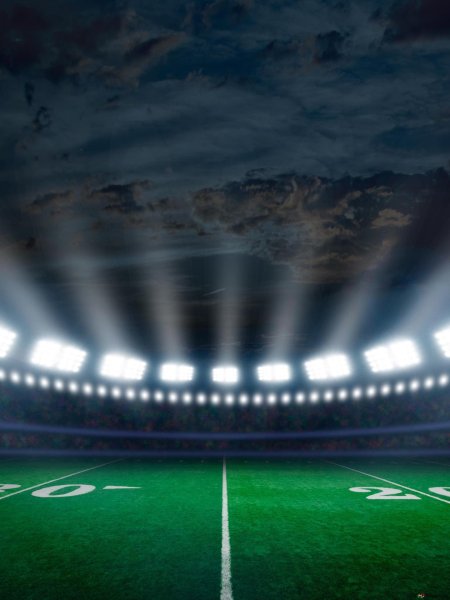 На футбольном стадионе