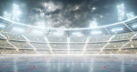 Хоккейное поле с трибунами