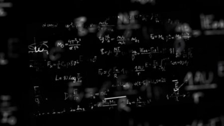 Формулы на черном фоне