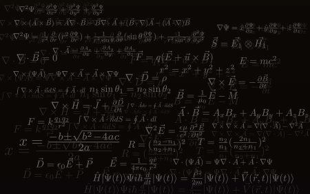 Формулы на черном фоне