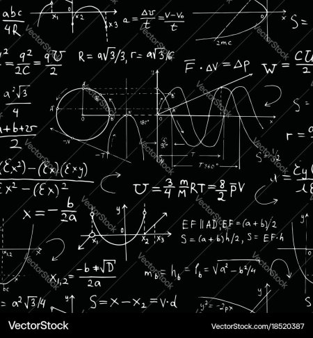 Формулы на черном фоне