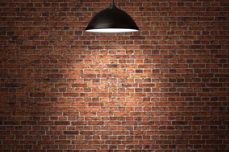 Кирпичная стена с подсветкой