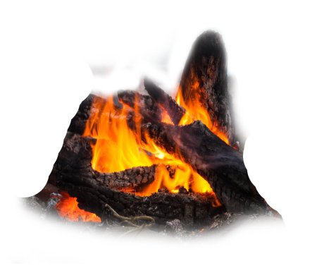 Огонь без фона