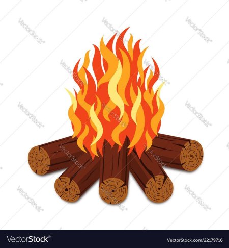 Кострище с дровами