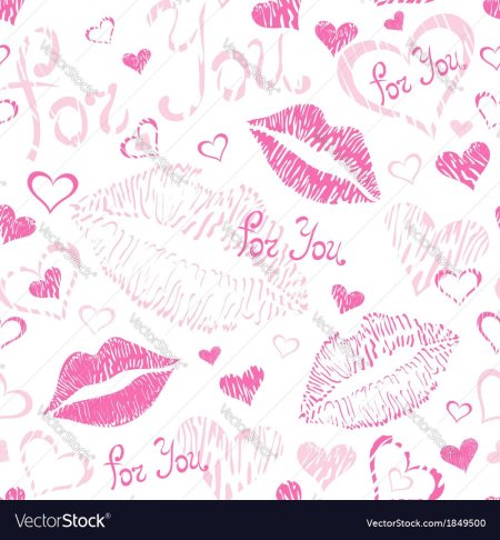 Фон с поцелуями