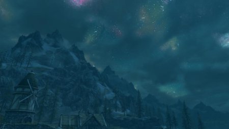 Скайрим ночное небо