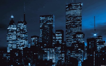 Лос Анджелес небоскребы ночью