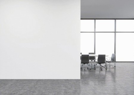 Офис с белыми стенами