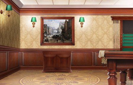 Кабинет с деревянными панелями